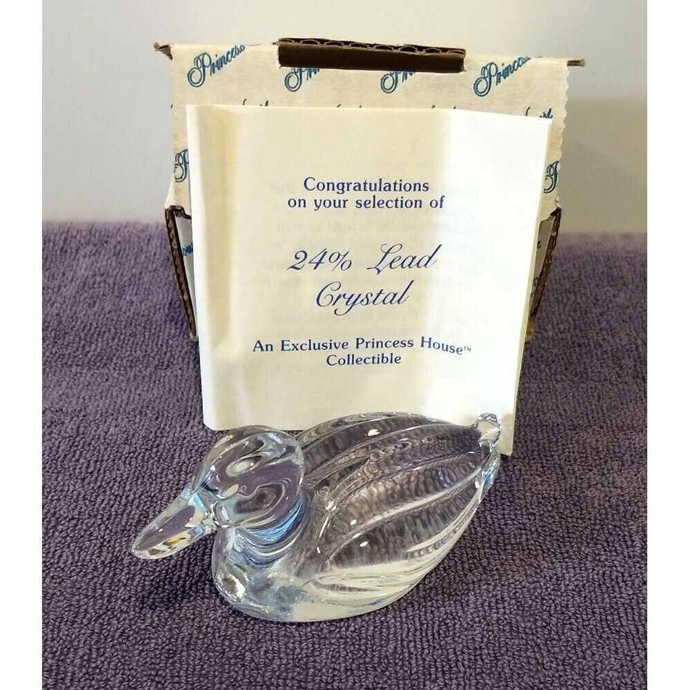 Princess House‎ 24% Lead Crystal DUCK MALLARD Figurine #815 Made in West Germany
